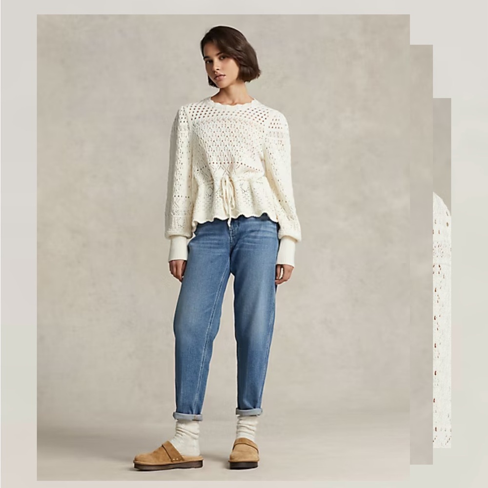 Polo Ralph Lauren Pointelle-Knit Merino Sweater - Picture 4 of 14